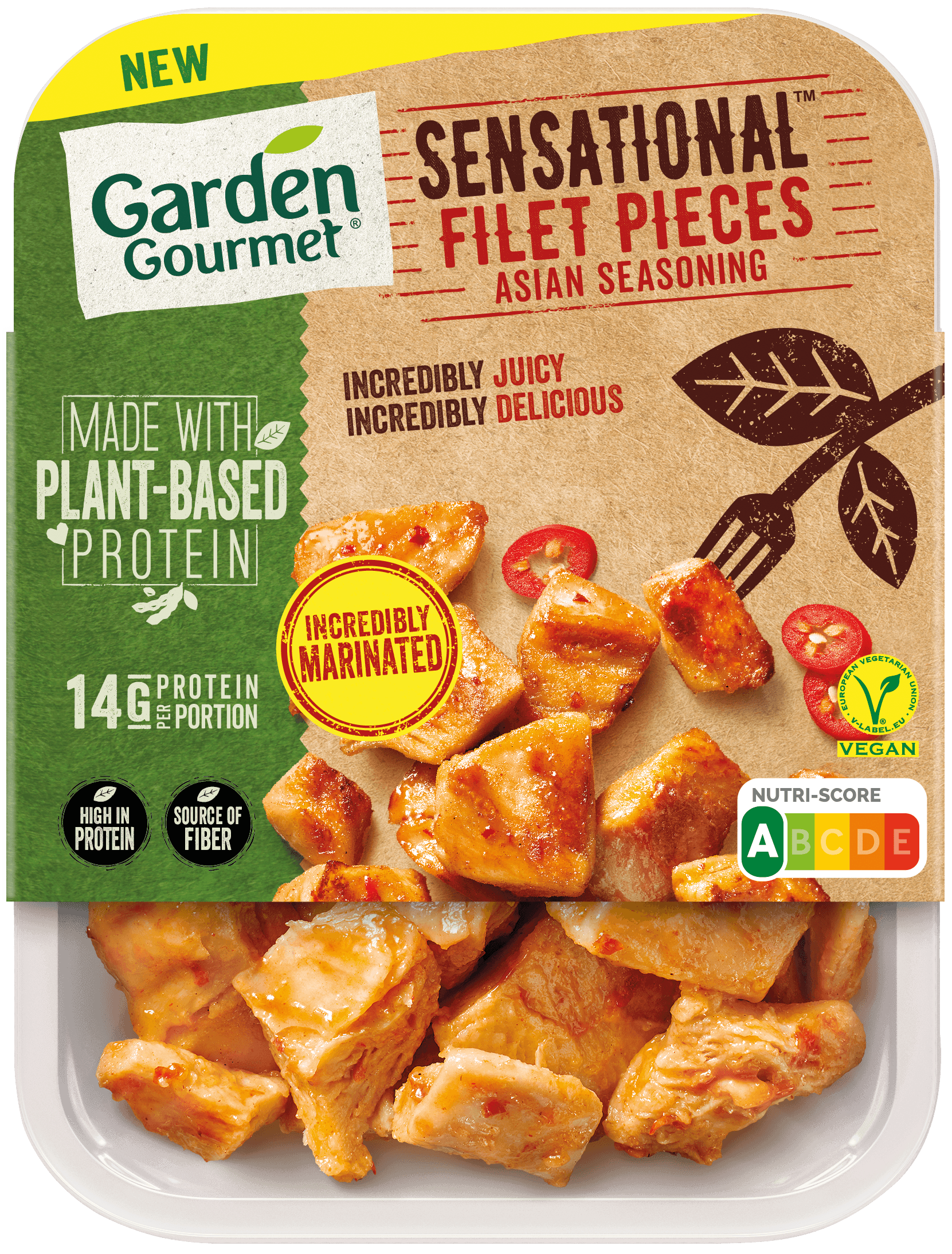 SENSATIONAL FILET PIECES ASIAN SEASONING | Garden Gourmet